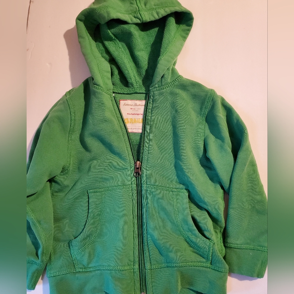 Hanna Andersson Green Hoodie 90cm  US 3